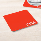 Disa Red-kleurnaam Kartonnen Onderzetters (Schuin)