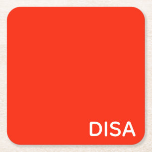 Disa Red-kleurnaam Kartonnen Onderzetters