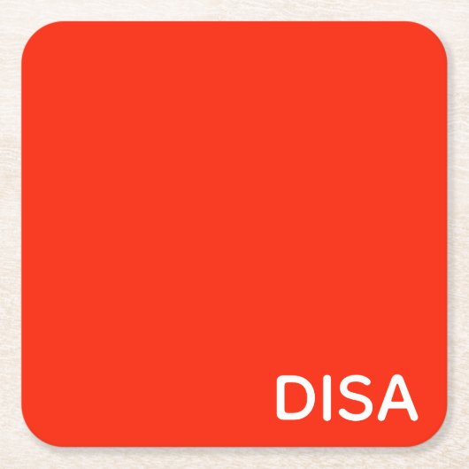 Disa Red-kleurnaam Kartonnen Onderzetters (Voorkant)