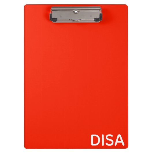 Disa Red-kleurnaam Klembord (Voorkant)