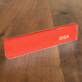 Disa Red-kleurnaam Naambordje (Zijkant)