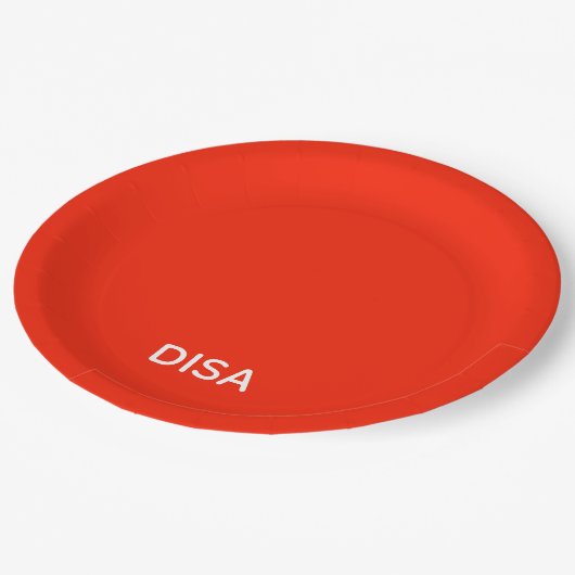 Disa Red-kleurnaam Papieren Bordje (Gekanteld)