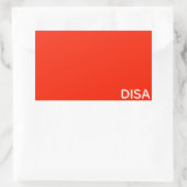 Disa Red-kleurnaam Rechthoekige Sticker (Tas)