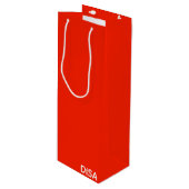 Disa Red-kleurnaam Wijn Cadeautas (Voorkant Gekanteld)