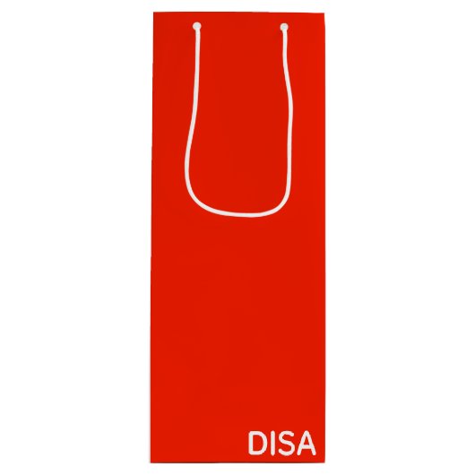 Disa Red-kleurnaam Wijn Cadeautas (Voorkant)