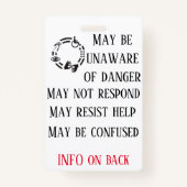 Disability Awareness Badge met lanyard (Voorkant)