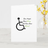 Disability Awareness Gift Wheelchair Love Support Kaart (Gele Bloem)