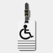 Disability Disabled Symbol Bagagelabel (Voorkant verticaal)