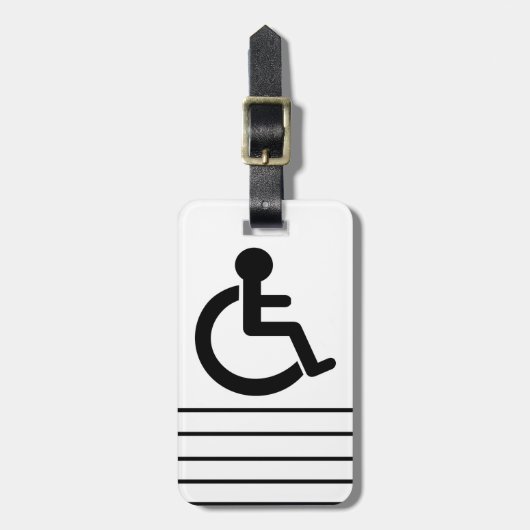 Disability Disabled Symbol Bagagelabel (Voorkant verticaal)