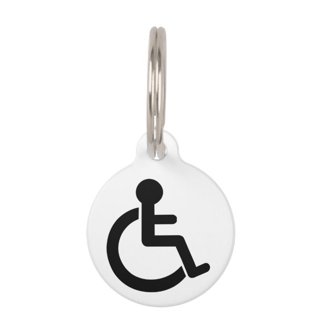 Disability Disabled Symbol Huisdierpenning (Voorkant)
