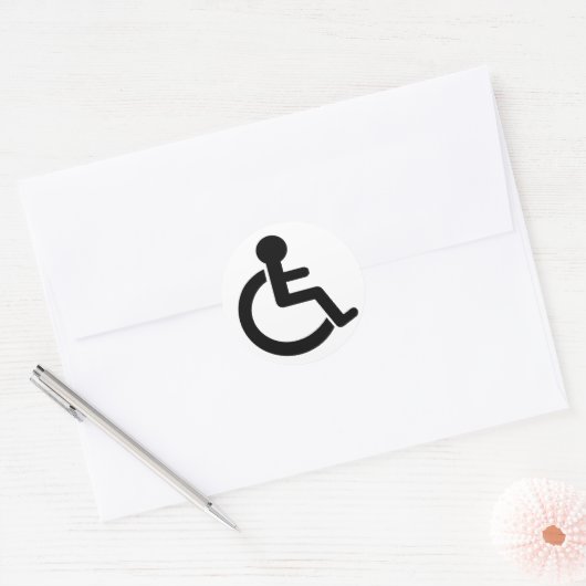 Disability Disabled Symbol Ronde Sticker (Envelop)