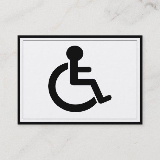 Disability Disabled Symbol Visitekaartje (Voorkant)