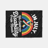 Disability Pride Flag Juli Gehandicapte Pride Maan Fleece Deken (Voorkant (Horizontaal))