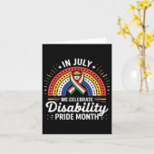 Disability Pride Flag Juli Gehandicapte Pride Maan Kaart (Gele Bloem)