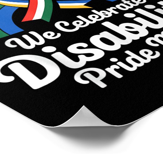 Disability Pride Flag Juli Gehandicapte Pride Maan Poster (Hoek)