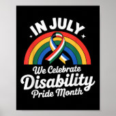Disability Pride Flag Juli Gehandicapte Pride Maan Poster (Voorkant)