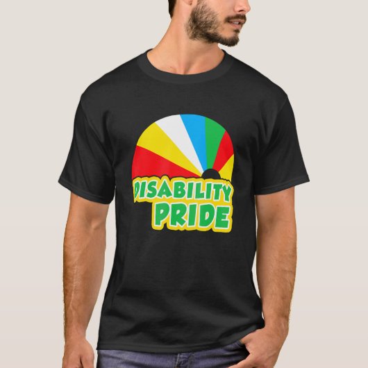 Disability Pride Flag Juli Gehandicapte Pride Maan T-shirt (Voorkant)