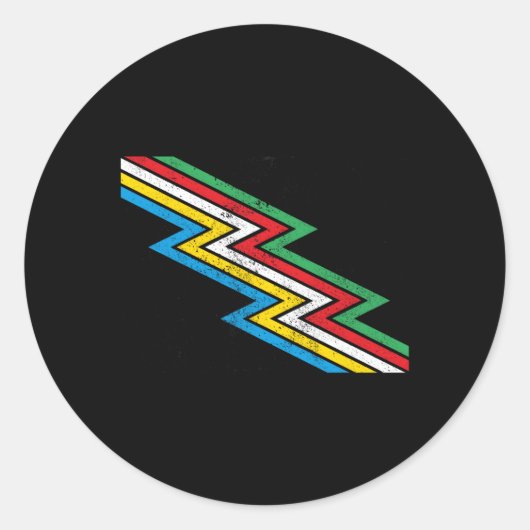 Disability Pride Flag Ronde Sticker (Voorkant)
