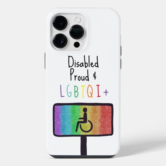 Disability Pride iPhone 13 Pro Slim Hoesje, glanze iPhone Hoesje (Achterkant)