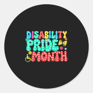Disability Pride Maand Bewustzijn Disability is ni Ronde Sticker