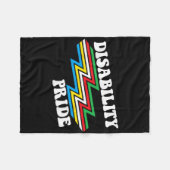 Disability Pride Maand Bewustzijn Disability vlag Fleece Deken (Voorkant (Horizontaal))