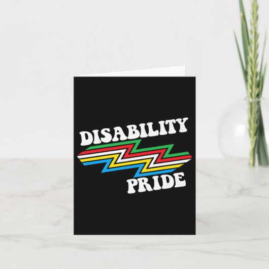 Disability Pride Maand Bewustzijn Disability vlag  Kaart (Voorkant)