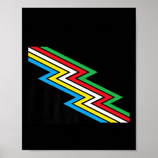 Disability Pride Maand Bewustzijn Disability vlag Poster (Voorkant)
