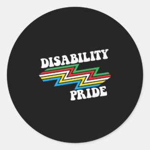 Disability Pride Maand Bewustzijn Disability vlag  Ronde Sticker