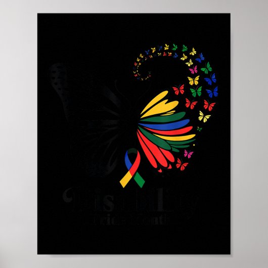 Disability Pride Maand Disability Pride Flag _2 Poster (Voorkant)