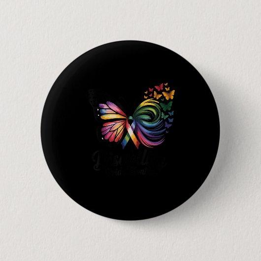 Disability Pride Maand Disability Pride Flag _4 Ronde Button 5,7 Cm (Voorkant)