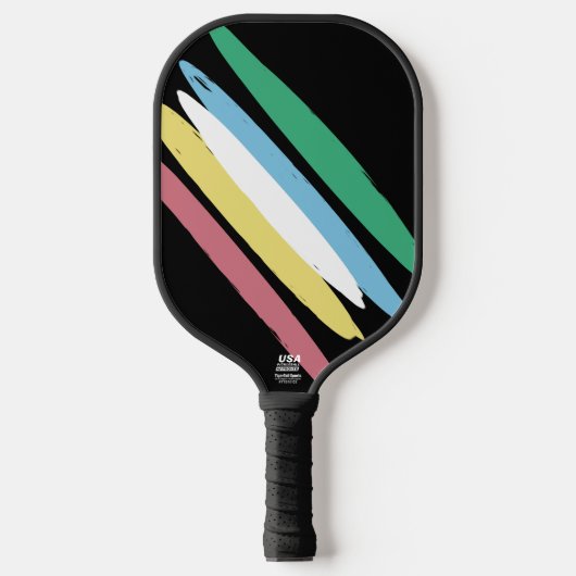 Disability Pride Maand van Juli Bewustzijn Kleuren Pickleball Paddle (Voorkant)
