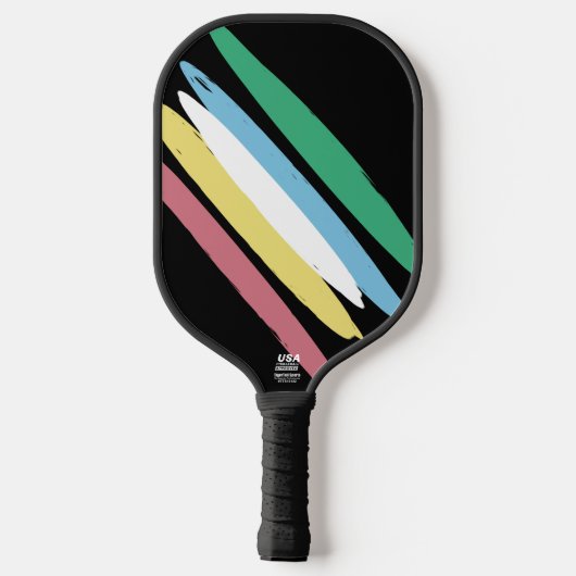 Disability Pride Maand van Juli Bewustzijn Kleuren Pickleball Paddle (Achterkant)