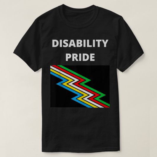 Disability Pride met vlag T-shirt (Design voorkant)