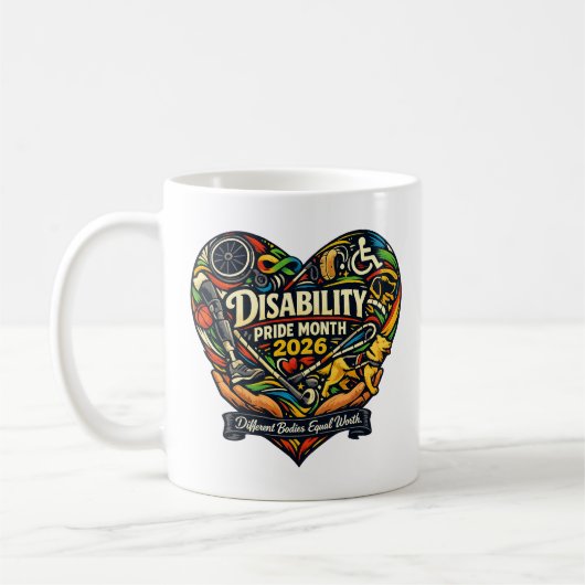 Disability Pride Month 2026 koffiemok (Links)