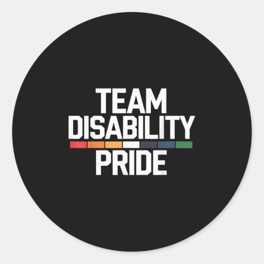 Disability Pride Month Awareness Support Advocate Ronde Sticker (Voorkant)