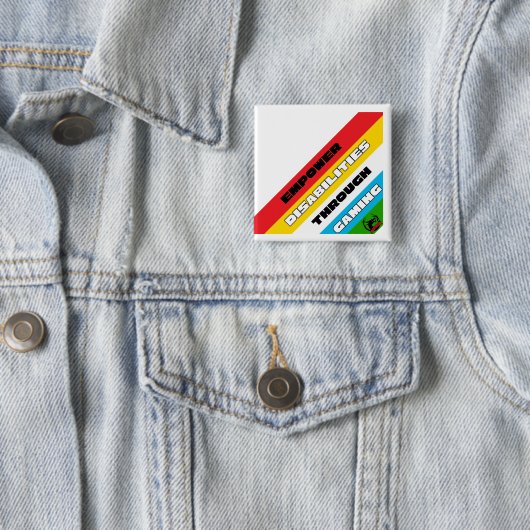 Disability Pride Vierkante Button 5,1 Cm (In situ)