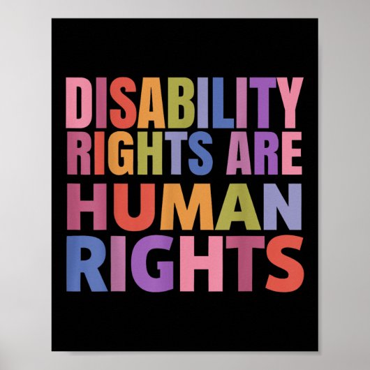 Disability Rights Are Human Rights Equality Trans  Poster (Voorkant)