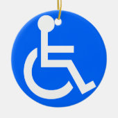 Disability Symbool Keramisch Ornament (Voorkant)