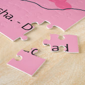 Disability won't Keep You Down:  Pink & Blue Legpuzzel (Zijkant)