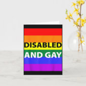 Disabled And Gay Funny For Men Women  Kaart (Gele Bloem)