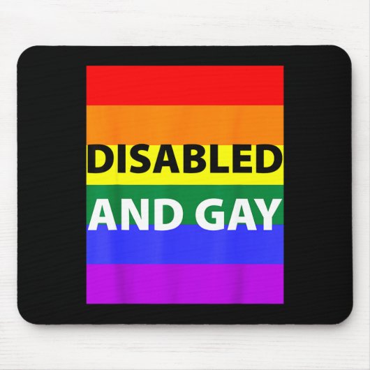 Disabled And Gay Funny For Men Women  Muismat (Voorkant)