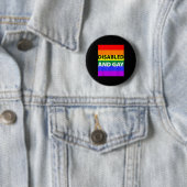 Disabled And Gay Funny For Men Women Ronde Button 5,7 Cm (In situ)