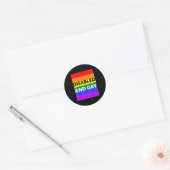 Disabled And Gay Funny For Men Women Ronde Sticker (Envelop)
