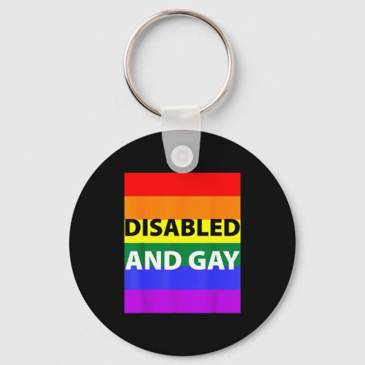Disabled And Gay Funny For Men Women  Sleutelhanger (Voorkant)
