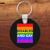 Disabled And Gay Funny For Men Women  Sleutelhanger (Voorkant)