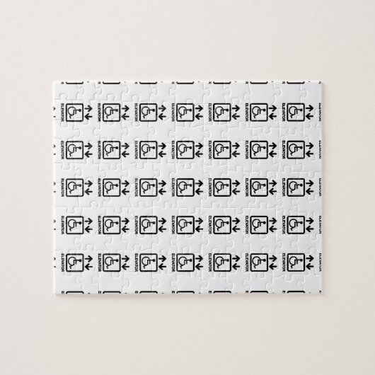 Disabled People Elevator Sign Legpuzzel (Horizontaal)