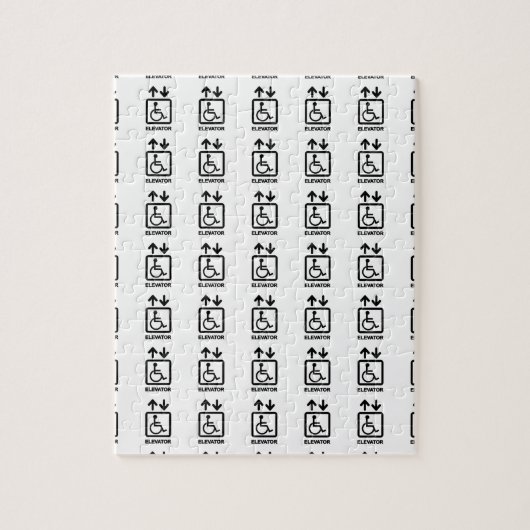 Disabled People Elevator Sign Legpuzzel (Verticaal)