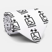 Disabled People Elevator Sign Stropdas (Opgerold)