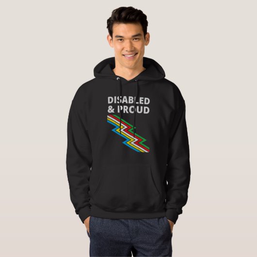 Disabled & Proud Disability Pride Hoodie (Voorkant volledig)