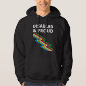 Disabled & Proud  Disability Pride Hoodie (Voorkant)